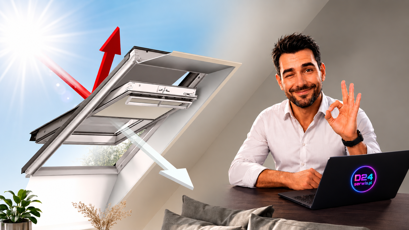 Ekspert D24 Serwis — okna dachowe VELUX, FAKRO, ROTO